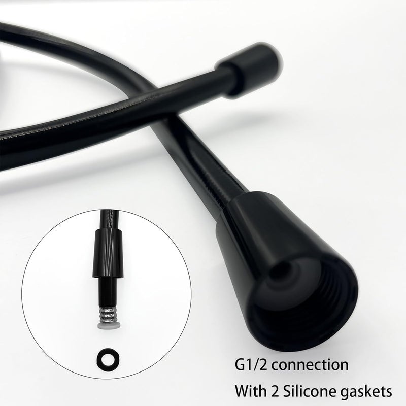 DSRTLP Replacement Shower Hose for RV Camper 6in Flexible & Kink-Free Heavy Duty PVC Lead-Free Black - Image 2